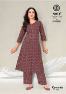 Deeptex Prints Kyrova 88 Stylish Ready to Wear Cotton Kurti Pant Set