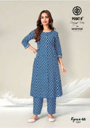 Deeptex Prints Kyrova 88 Stylish Ready to Wear Cotton Kurti Pant Set