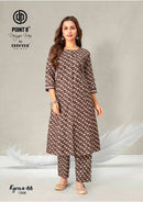 Deeptex Prints Kyrova 88 Stylish Ready to Wear Cotton Kurti Pant Set