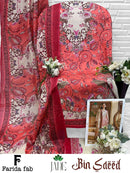 Farida Fab Jade Bin Saeed Premium Cotton Digital Printed Suit Set