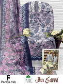 Farida Fab Jade Bin Saeed Premium Cotton Digital Printed Suit Set