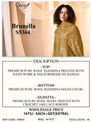 Ganga Brunella 5364 Elegant Wool Pashmina Designer Ethnic Suit