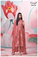 Ganga Deyra 5057 Cotton Satin Embroidered Salwar Suit Set