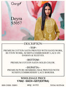 Ganga Deyra 5057 Cotton Satin Embroidered Salwar Suit Set