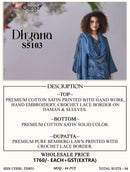 Ganga Dhyana 5103 Designer Cotton Printed Designer Suit Set