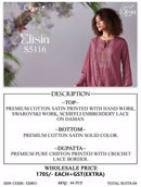 Ganga Elisia 5116 Designer Satin Cotton Embroidered Traditional Suit