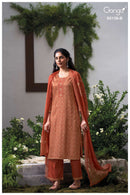 Ganga Elnaaz 5138 Cotton Satin Printed Embroidery Work Suit