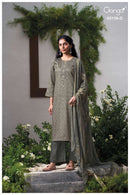Ganga Elnaaz 5138 Cotton Satin Printed Embroidery Work Suit