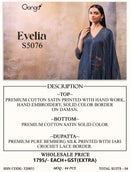 Ganga Evelia 5076 Premium Cotton Satin Printed Designer Suit