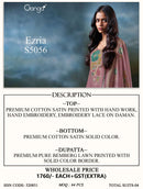 Ganga Ezria 5056 Premium Cotton Satin Printed Designer Suit