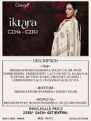 Ganga Iktara Premium Pashmina Embroidered Designer Suit