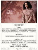 Ganga Ivella 4218 Premium Silk Jacquard Printed Suit