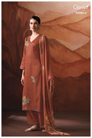 Ganga Jelyis 4886 Cotton Satin Designer Embroidery Suit