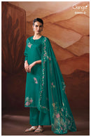 Ganga Jelyis 4886 Cotton Satin Designer Embroidery Suit