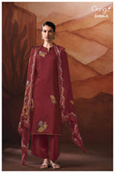 Ganga Jelyis 4886 Cotton Satin Designer Embroidery Suit