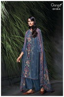 Ganga Kaelia 5139 Cotton Satin Printed Embroidered Salwar Suit
