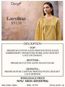 Ganga Karolina 5120 Premium Satin Cotton Printed Designer Suit
