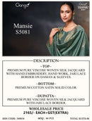 Ganga Mansie 5081 Premium Silk Jacquard Designer Suit