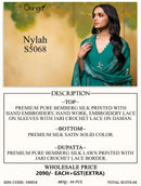 Ganga Nylah 5068 Premium Silk Printed Embroidered Designer Suit