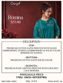 Ganga Romina 5140 Premium Satin Cotton Printed Suits