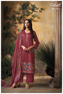 Ganga Saiba 5115 Satin Cotton Printed Embroidered Designer Suits
