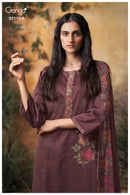 Ganga Saiba 5115 Satin Cotton Printed Embroidered Designer Suits