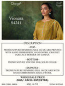 Ganga Vionara Vol 4241 Premium Silk Jacquard Work Suits