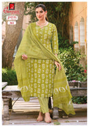 Ganpati Jaipuri Vol 18 Designer Cotton Printed Ready to Wear Suit