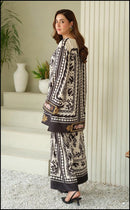 Ivory & Black Printed Kurta Co-Ord Set