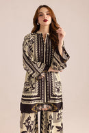 Ivory & Black Printed Kurta Co-Ord Set