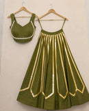 INLI Jhankar Premium Rayon Gold Foil Lehenga