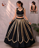 INLI Jhankar Premium Rayon Gold Foil Lehenga
