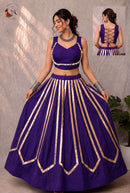 INLI Jhankar Premium Rayon Gold Foil Lehenga