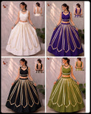 INLI Jhankar Premium Rayon Gold Foil Lehenga