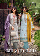 Ishaal Prints Embroidered Vol 21 Lawn Cotton Digital Print Fancy Work Suit Set
