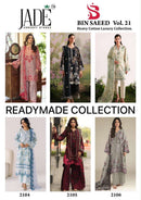 Jade Bin Saeed Vol 21 Heavy Cotton Luxury Ready made Pakistani Suits