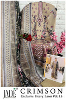 Jade Crimson Collection Vol 15  Heavy Lawn Premium Lawn Cotton Salwar Suit