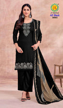 JT All Black Vol 38 Rayon Fancy Work Salwar Suit Sets