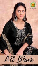 JT All Black Vol 38 Rayon Fancy Work Salwar Suit Sets