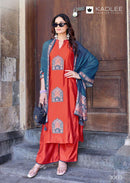 Kadlee Royal Queen Premium Silk  Fancy Embroidery 3 Piece Suit Set