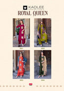 Kadlee Royal Queen Premium Silk  Fancy Embroidery 3 Piece Suit Set