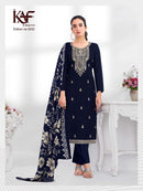 KAF Fabric 24 Carat Edition 3 Designer Rayon Fancy Work Suit