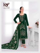 KAF Fabric 24 Carat Edition 3 Designer Rayon Fancy Work Suit