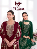KAF Fabric 24 Carat Edition 3 Designer Rayon Fancy Work Suit