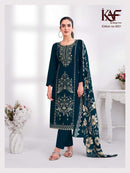 KAF Fabric 24 Carat Edition 3 Designer Rayon Fancy Work Suit