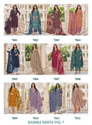 Kanika Ishita Vol 7 Designer Printed Cotton Pakistani Suits Set