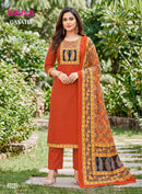 Kavya Gayatri Vol 2 Premium Cotton Straight Cut Kurti Bottom Dupatta Set
