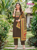 Kavya Gayatri Vol 2 Premium Cotton Straight Cut Kurti Bottom Dupatta Set