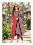 Kavya Gayatri Vol 2 Premium Cotton Straight Cut Kurti Bottom Dupatta Set