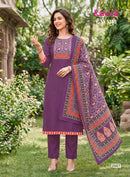 Kavya Gayatri Vol 2 Premium Cotton Straight Cut Kurti Bottom Dupatta Set